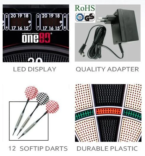 Premium Electronic Soft Tip Dartboard With In-Built Cabinet - Image 3